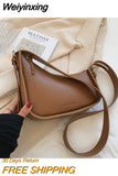 Weiyinxing New Simple PU Leather Crossbody Bags For Women Luxury Brand Handbags Lady Fashion Shoulder Messenger Bag Travel Armpit Bags