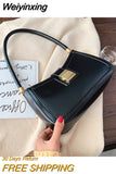 Weiyinxing Color PU Leather Shoulder Bags For Women hit Lock Handbags Small Travel Hand Bag Lady Fashion Bags