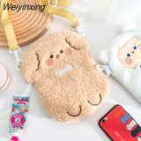 Weiyinxing Winter Cute Cartoon Bag Fashion Crossbody Plush Bag Children's Storage Bag Kawaii Side Pockets Crossbody Bag Little Bag