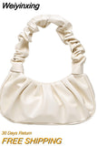 Weiyinxing Fold Shoulder Bag Underarm Bag French Niche Texture Popular Small Bag Female 2023 New Trend Handbag Bags for Women