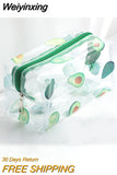 Weiyinxing Pc Girl Clear Cosmetic Bag PVC Transparent Makeup Bag for Women Waterproof Zipper Beauty Case Travel Toiletry Bags