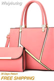 Weiyinxing Women Bag Shoulder Handbag Women Vintage Messenger Bags Fashion Luxury Top-Handle Composite Bag Purse Wallet Leather