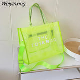 Weiyinxing Luxury Designer Handbag Fashion Pvc Brand Tote Bag Party Travel Shoulder Crossbody Bags Black White Green Blue Purple Red