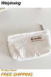 Weiyinxing Jacquard Flower Women's Cosmetic Bag Simple Portable Ladies Small Coin Purse Floral Handbags Student Girls Storage Bags