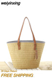 weiyinxing tassel straw bags rattan women handbags wicker woven shoulder bags large capacity tote bucket bag summer beach purses new