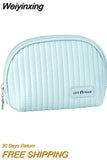 Weiyinxing Girl Leather Makeup Bag Women Cosmetic Bag Outdoor Waterproof Toiletries Organizer Female Beauty Bags Makeup Organizer