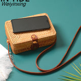 Weiyinxing Square Round Mulit Style Straw Bag Handbags Women Summer Rattan Bag Handmade Woven Beach Circle Bohemia Handbag New Fashion