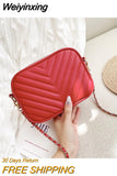 Weiyinxing Striped Crossbody Bags For Women Square Tassel Shoulder Bag Pu Leather Small Chain Ladies Handlbags