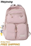 Weiyinxing New Waterproof Nylon Backpack Casual Big Capacity Woman Rucksack Multi-pocket College Student Book Bagpack Schoolbag