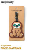 Weiyinxing Accessories Luggage Tag Creative Corgi &Cat Suitcase Fashion Style Silicon Portable Travel Tag Label ID Addres Holder