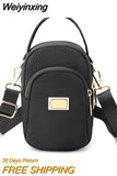 Weiyinxing Women Leisure Mobile Phone Shape Nylon Shoulder Bag Travel Luxury Handbag Zipper Multiple Pocket Female Trend Mini Crossbody Bag