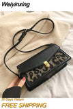 Weiyinxing Fashion Women Flap Bags Casual Patchwork Shoulder Bag Luxury Designer Square Crossbody Bag Trendy Female Handbag and Purses
