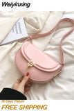 Weiyinxing Saddle Small Crossbody Bags For Women Trend Luxury Designer PU Leather Shoulder Bag Ladies Handbags And Purses