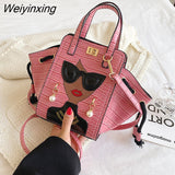 Weiyinxing Messenger Purse Cool Girl Handbag Fashion Women's Shoulder Bag Pearl Glasses Bat Bag Dress Crossbody Bags For Women 2023
