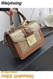 Weiyinxing Fashion Sequin Shoulder Messenger Crossbody Bags Women Handbag Vintage Ladies Clutch Casual Totes Female Purse