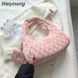 Weiyinxing for women new in luxury designer handbag with mini purse corduroy tote bag lady simple women's bag 2023 trend hand bags