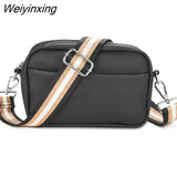 Weiyinxing YIDE Solid Classic Purses and Handbags Women Wide Fabric Strap Crossbody Bag Ladies Luxury Daily Use Zipper Shoulder Bags