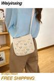 Weiyinxing Fashion Women Cross Body Bag Classic Cute Ladies Shopping Shoulder Bags Casual Sweet Girls Simple Mini Canvas Smiley