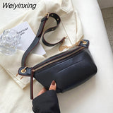 Weiyinxing Brand Waist Bag Women Leather Fanny Pack Female Fashion Chest Bags Belt Bag Women's High Quality Shoulder Crossbody Bags