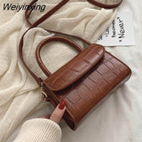 Weiyinxing YIDE New Crocodile Pattern Crossbody Bags for Women 2023 Small Chain Handbag Small Bag PU Leather Hand Bag Ladies Designer