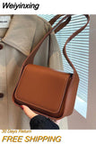 Weiyinxing Color Simple Women Flap Underarm Bag PU Leather Crossbody Shoulder Bags 2023 Fashion Luxury Female Handbags and Purses