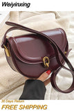 Weiyinxing Saddle Bags Luxury Designer Women Shoulder Bag Fashion Travel Small Crossbody Bag Trend Winter Small Purses and Handbags