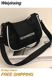 Weiyinxing New Spring Small Bag Female Japanese Simple Sports and Leisure Letter Printing Student One Shoulder Messenger Bag