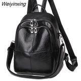 Weiyinxing Quality Youth PU Leather Backpacks For Teenage Girls Female School Bag Hot Sale Backpacks 2023 New Fashion Woman Backpack