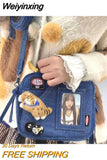 Weiyinxing Vintage Denim Handbag Cute Casual Fashion Chase Star Pain Bag New Fashion Designer Luxury Square Bag
