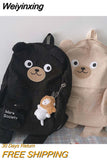 Weiyinxing Junior School Girls Primary School Students College Wind and Day Department Cute Bear Cartoon Large Capacity Backpack