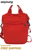 weiyinxing Fashion Women Canvas Knapsack Lovers Shoulder Bag Backpack Simple Schoolbag Men Black Rucksack College School Mochila
