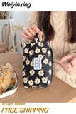 Weiyinxing Corduroy Women's Cosmetic Bag Simple Plaid Girls Canvas Pencil Case Leopard Print Ladies Lipstick Storage Bag Small Wallet