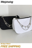 Weiyinxing Armpit Bag 2023 Fashion Butterfly Chain Shoulder Bags Korean Casual Small Square Handbag Personality Trendy Shoulder Strap