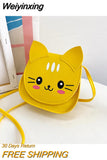 Weiyinxing Cute Cat Children's Mini Shoulder Bags Baby Girls Fashion Accessory Coin Purse Handbags Boys Kids Small Crossbody Bag