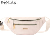 Weiyinxing Women Plaid Waist Bag Female Oxford Waterproof Belt Bags Designer Crossbody Chest Bag Ladies Fashion Fanny Pack Banana Hip Purse