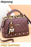 Weiyinxing Women 2023 New European and American Fashion Women's Bag Lingge Small Fragrant Handbag Boston Shoulder Bag