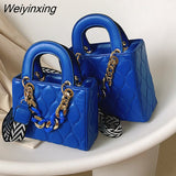 Weiyinxing ripples women's bag 2023 trend lady crossbody bag square tote bag handbags thick chain bags for women handbags for women