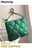 Weiyinxing Women's Tote Padded Handbags Designer Quilted Women Shoulder Bags Luxury Soft Trends Down Cotton Satchel Winter Purse 2023