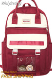 Weiyinxing Transparent Waterproof School Backpack Women Cool Female Travel Fashion College Backpack Ladies Cute Laptop Book Bags Nylon