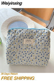 Weiyinxing Floral Makeup Bag Multifunctional Quilted Cosmetic Pouch Large Capacity Travel Toiletry Bags Female Zipper Beauty Case