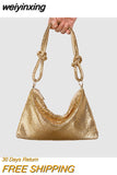 weiyinxing Metal Mesh Women Shoulder Bags Designer Sequined Lady Handbags Luxury Evening Party Tote Purses Glitter Female Bag 2023