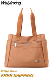 Weiyinxing Women Leisure Simple Waterproof Design Nylon Cloth Shoulder Bag Women Fashion Shopping Handbag Versatile Large Capacity Tote Bag
