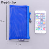 Weiyinxing Pcs Transparent Grid Zipper Pen Bag Pencil Case Storage Package For Girls Korean Stationery School Supplies School Student