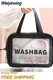 Weiyinxing Bag Organizer Cosmetic Bag Large Capacity Wash Gargle Waterproof Bath Translucent Frosted Receive Package Customization