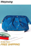 Weiyinxing New Fashionable Hot Stamping Starry Sky Toiletry Bag Women 2PCS In One Large-capacity Makeup Bag Cosmetic Organizer Bag