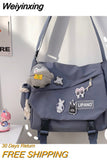 Weiyinxing Women Bags Handbags 2023 Large Capacity Single Shoulder Male Bolsas Japanese Harajuku Postman Student Messenger Crossbody Bag