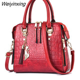 Weiyinxing YIDE Retro Alligator Women Luxury PU Leather Handbag Female Tassel Designer Shoulder Messenger Bag Casual Ladies Tote Bolsas