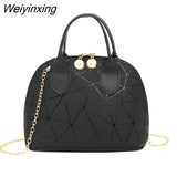 Weiyinxing Women Shoulder Bags Luxury Designer Shell Ladies Hand Bag Large Capacity Crossbody Bags Vintage PU Leather Totes Handbag