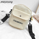 Weiyinxing Women Bag Shoulder Chest bag Printed Cute Wallet Multifunction Mobile Phone Canvas Small Coin Purse Crossbag 2023 New Style