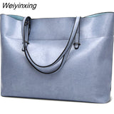 Weiyinxing YIDE Women Shoulder Bag Fashion Women Handbags Oil Wax Leather Large Capacity Tote Bag Casual Pu Leather women Messenger bag